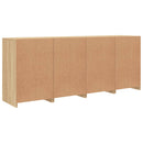 skænk med LED-lys 164x37x67 cm sonoma-eg