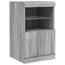 skænk med LED-lys 164x37x67 cm grå sonoma-eg