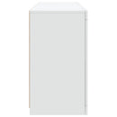 skænk med LED-lys 123x37x67 cm hvid