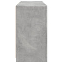 skænk med LED-lys 123x37x67 cm betongrå