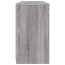 skænk med LED-lys 142,5x37x67 cm grå sonoma-eg