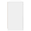 skænk med LED-lys 163x37x67 cm hvid