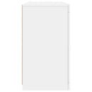 skænk med LED-lys 123x37x67 cm hvid