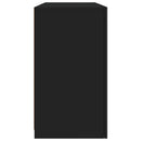 skænk med LED-lys 123x37x67 cm sort
