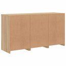 skænk med LED-lys 123x37x67 cm sonoma-eg