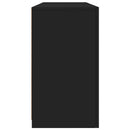 skænk med LED-lys 142,5x37x67 cm sort