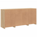 skænk med LED-lys 142,5x37x67 cm sonoma-eg