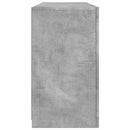 skænk med LED-lys 142,5x37x67 cm betongrå