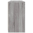 skænk med LED-lys 142,5x37x67 cm grå sonoma-eg