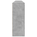 skænk med LED-lys 162x37x100 cm betongrå