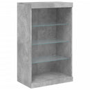 skænk med LED-lys 181,5x37x100 cm betongrå