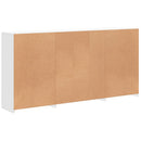 skænk med LED-lys 202x37x100 cm hvid