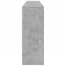 skænk med LED-lys 202x37x100 cm betongrå