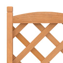 plantekasse med espalier og hjul massivt fyrretræ brun