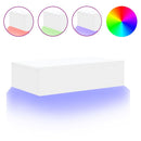 tv-bord med LED-lys 60x35x15,5 cm hvid
