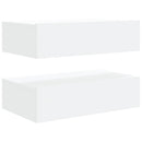 tv-borde 2 stk. med LED-lys 60x35x15,5 cm hvid