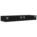 tv-borde 2 stk. med LED-lys 60x35x15,5 cm sort