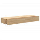 tv-borde 2 stk. med LED-lys 60x35x15,5 cm sonoma-eg
