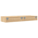 tv-borde 2 stk. med LED-lys 60x35x15,5 cm sonoma-eg