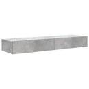 tv-borde med LED-lys 2 stk. 60x35x15,5 cm betongrå