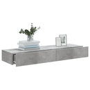 tv-borde med LED-lys 2 stk. 60x35x15,5 cm betongrå