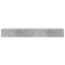 tv-borde med LED-lys 2 stk. 60x35x15,5 cm betongrå