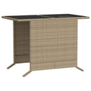bistrosæt til haven 3 dele med hynder polyrattan beige