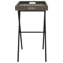 bakkebord 65x40x75 cm polyrattan grå