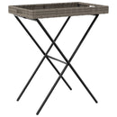 bakkebord 65x40x75 cm polyrattan grå