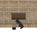 2-personers havesofa med hynder polyrattan beige