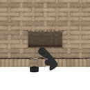 2-personers havesofa med hynder polyrattan beige