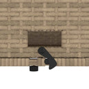 2-personers havesofa med hynder polyrattan beige