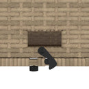 2-personers havesofa med hynder polyrattan og akacietræ beige