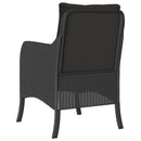 havestole med hynder 2 stk. polyrattan sort