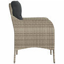 havestole 2 stk. med hynder polyrattan lysegrå