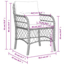 havestole med hynder 2 stk. polyrattan sort