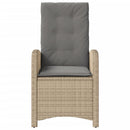 havestole 2 stk. lænefunktion + hynder polyrattan blandet beige