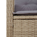 havestole 2 stk. lænefunktion + hynder polyrattan blandet beige
