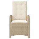 bistrosæt til haven 3 dele med hynder polyrattan beige