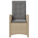 bistrosæt til haven 3 dele med hynder polyrattan blandet beige