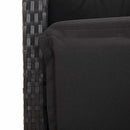 havestole 2 stk. med lænefunktion og fodstøtte polyrattan sort