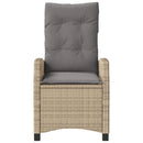 havestole 2 stk. lænefunktion + hynder polyrattan blandet beige