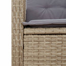 havestole 2 stk. lænefunktion + hynder polyrattan blandet beige