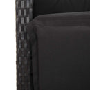 havestole 2 stk. med lænefunktion og fodstøtte polyrattan sort