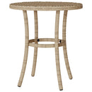 bistrosæt til haven 3 dele med hynder polyrattan blandet beige