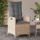 havestole 2 stk. lænefunktion + hynder polyrattan blandet beige
