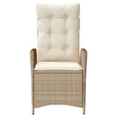 bistrosæt til haven 3 dele med hynder polyrattan beige