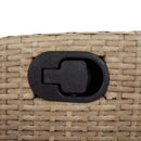 havestole 2 stk. med lænefunktion og fodstøtte polyrattan beige