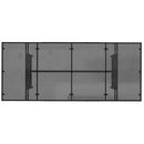 havebord med glastop 190x80x74 cm polyrattan sort