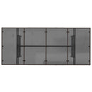 havebord med glastop 190x80x74 cm polyrattan brun